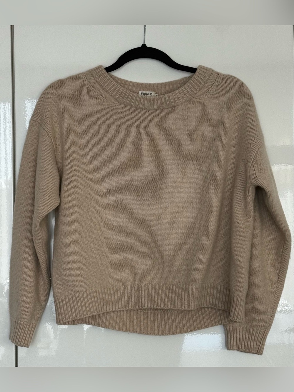 Filippa K 95% Cashmere Wool Cropped Sweater Beige Size S